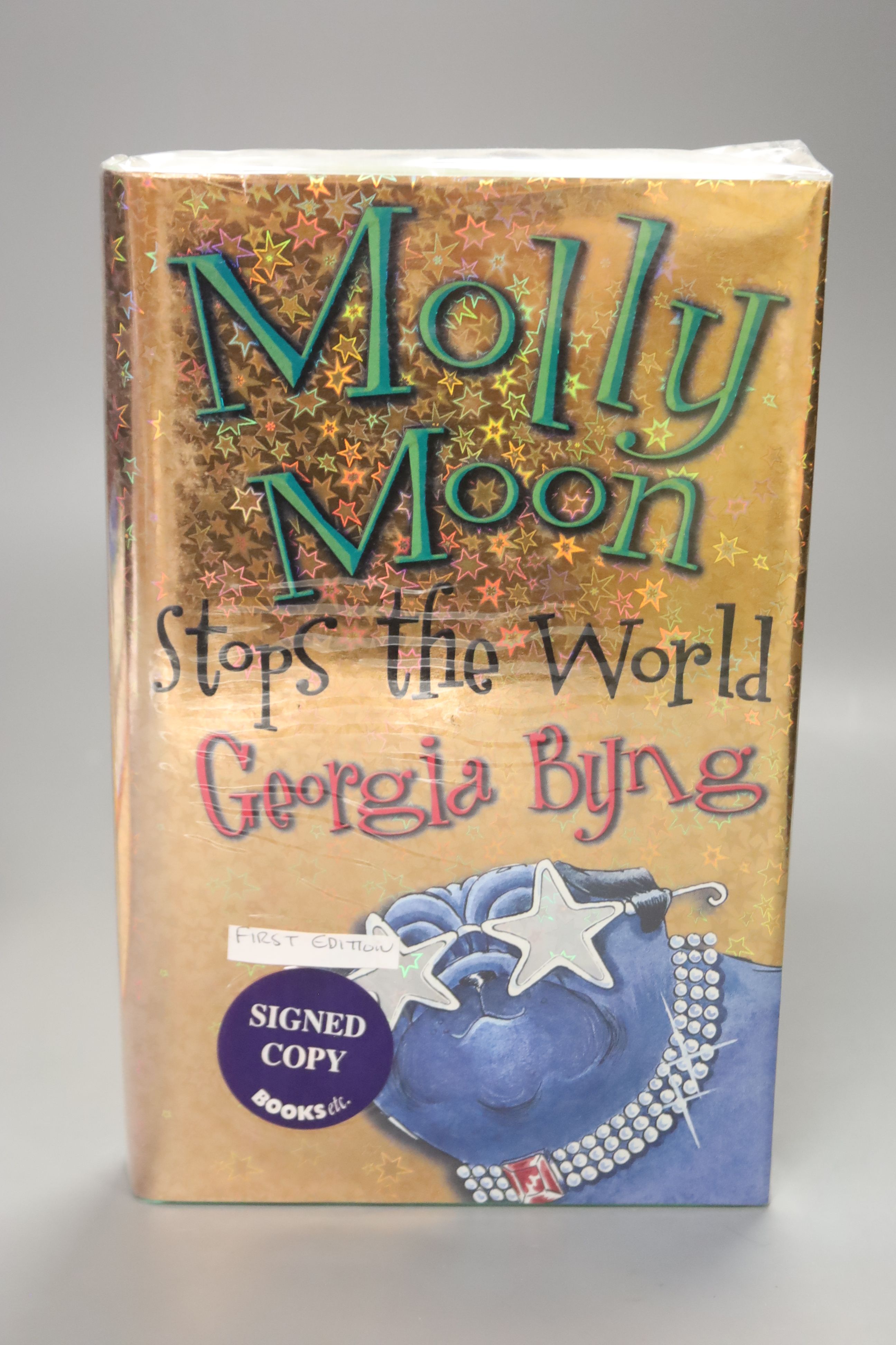 Auel, Jean M – The Shelters Of Stone, first edition, 8vo, hardback (dj present, minor tears to base border, otherwise good) Hodder & Stoughton, England, 2002., Byng, Georgia – Molly Moon Stops The World, first edition, 8
